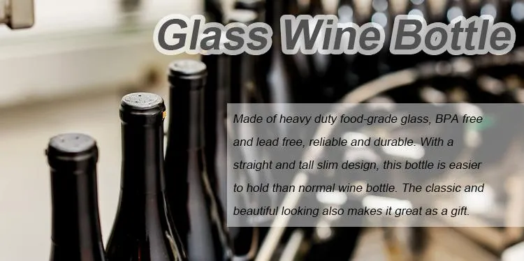 Glass Bordeaux Wine Bottle