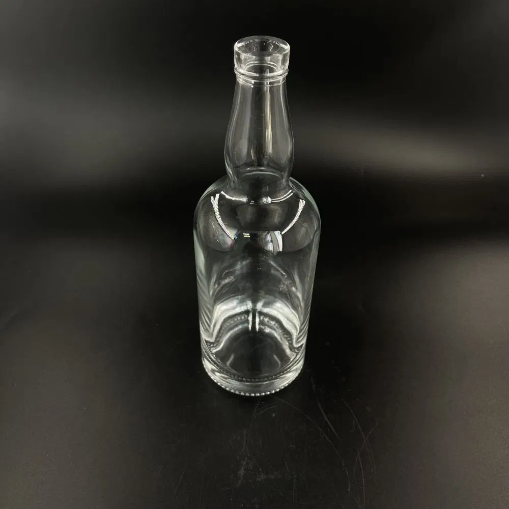 750ml Tall Thick Neck Round Whisky Brandy Glass Liquor Bottle