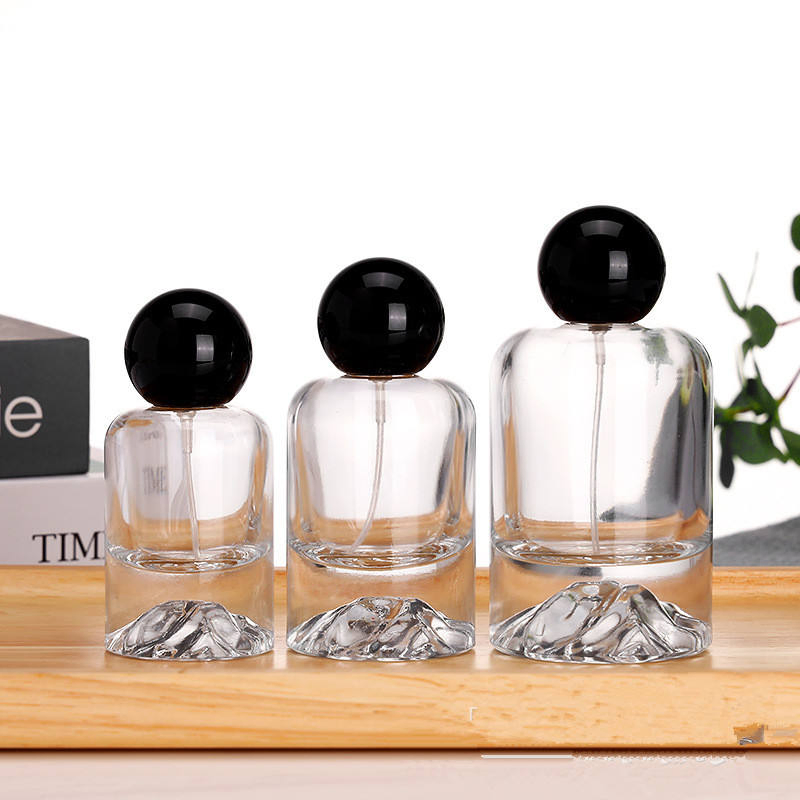 30ml 50ml 60ml 80ml 100ml High Quality Glass Packaging Cosmetic Perfume Bottle with Round Cap