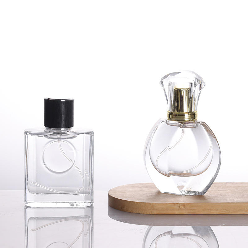 50ml 100ml Custom Luxury Unique Design Pumpkin Shape 50ml Clear Fine Mist Spray Glass Perfume Bottle Elegant Fancy Parfum Bottle with Box