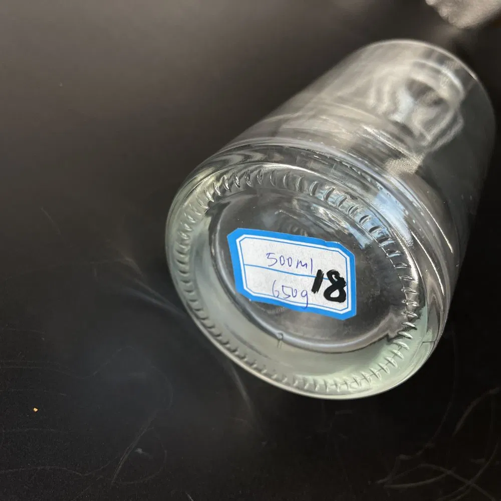 500ml Short Neck Round Glass Liquor Bottle for Whsiky Rum Gin Vodka