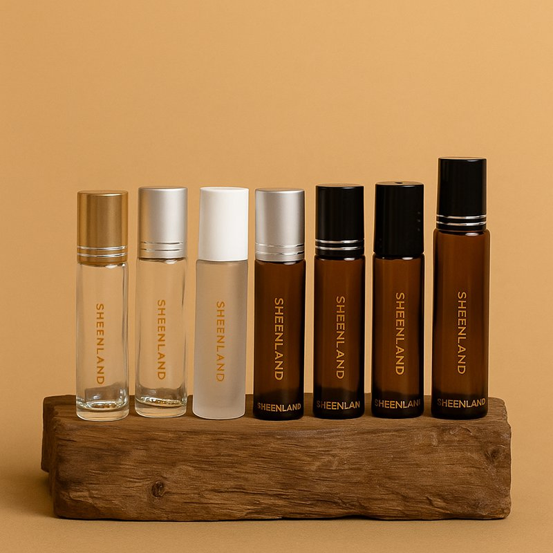 10ml Frosted Matte Black Glass Roll-on Bottle for Perfume Essential Oils with Screen-Printed Surface