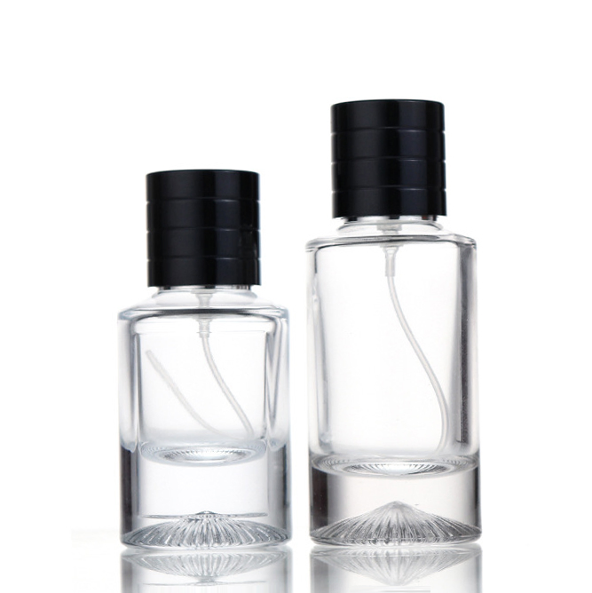 Wholesale 50ml Round Customized Spray Glass Perfume Bottle with Spray