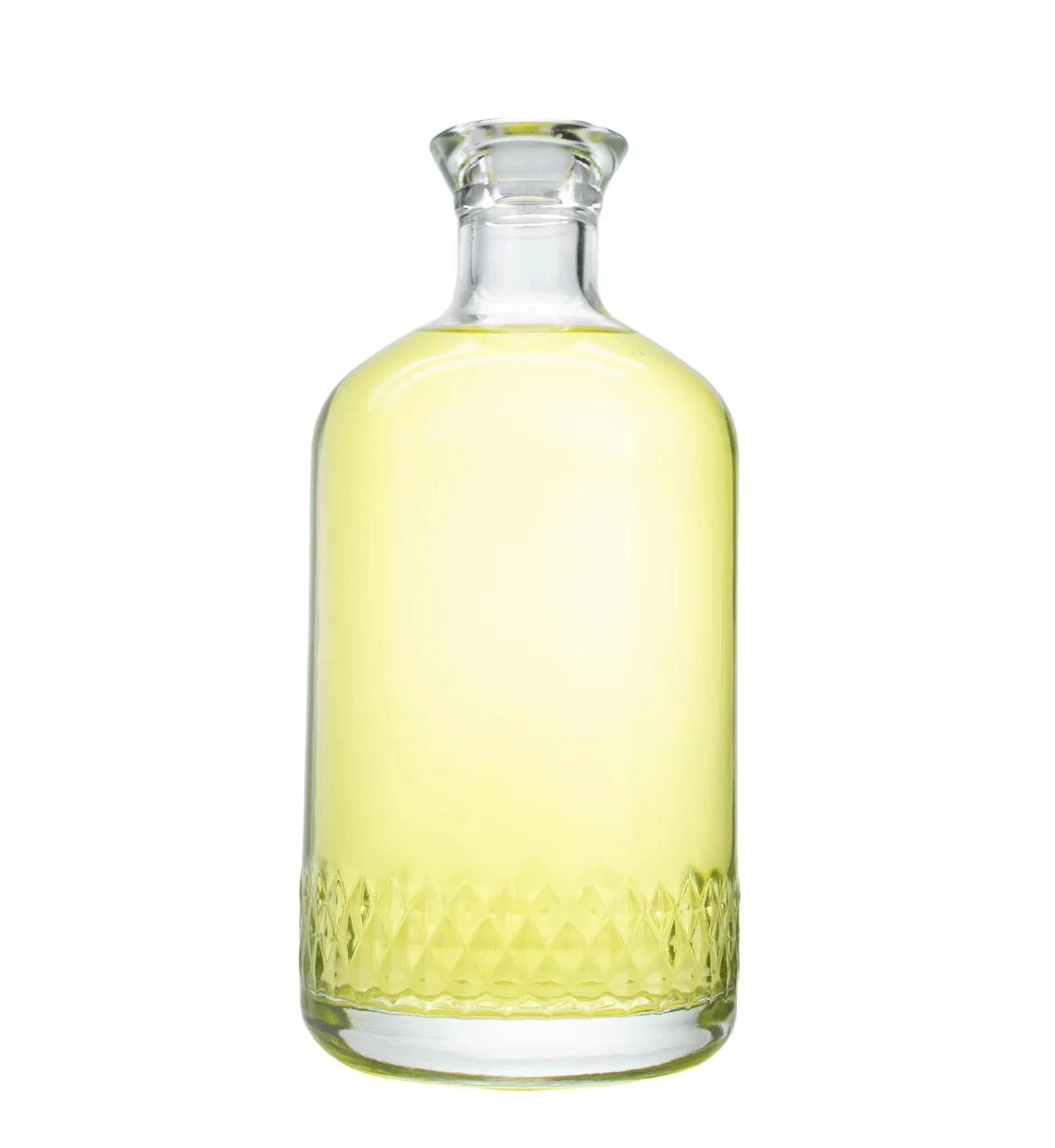 375ml 700ml 750ml Glass Gin Bottle with Cork in Extra Flint Glass