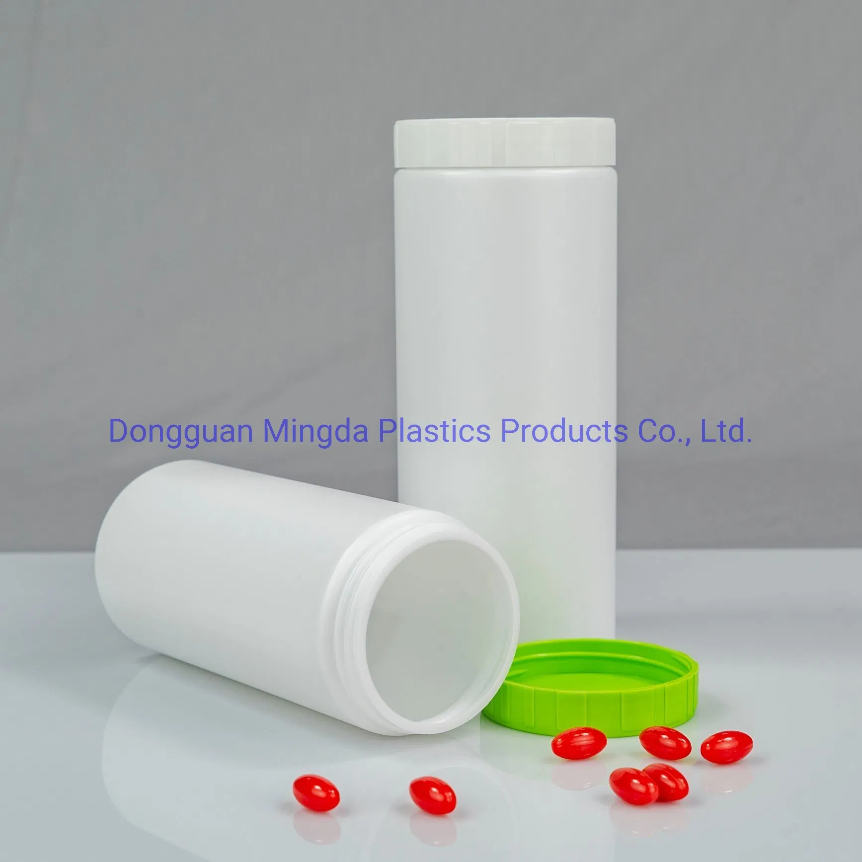 Food Grade Wide Neck Empty Tall Cylindrical Capsules HDPE Bottle