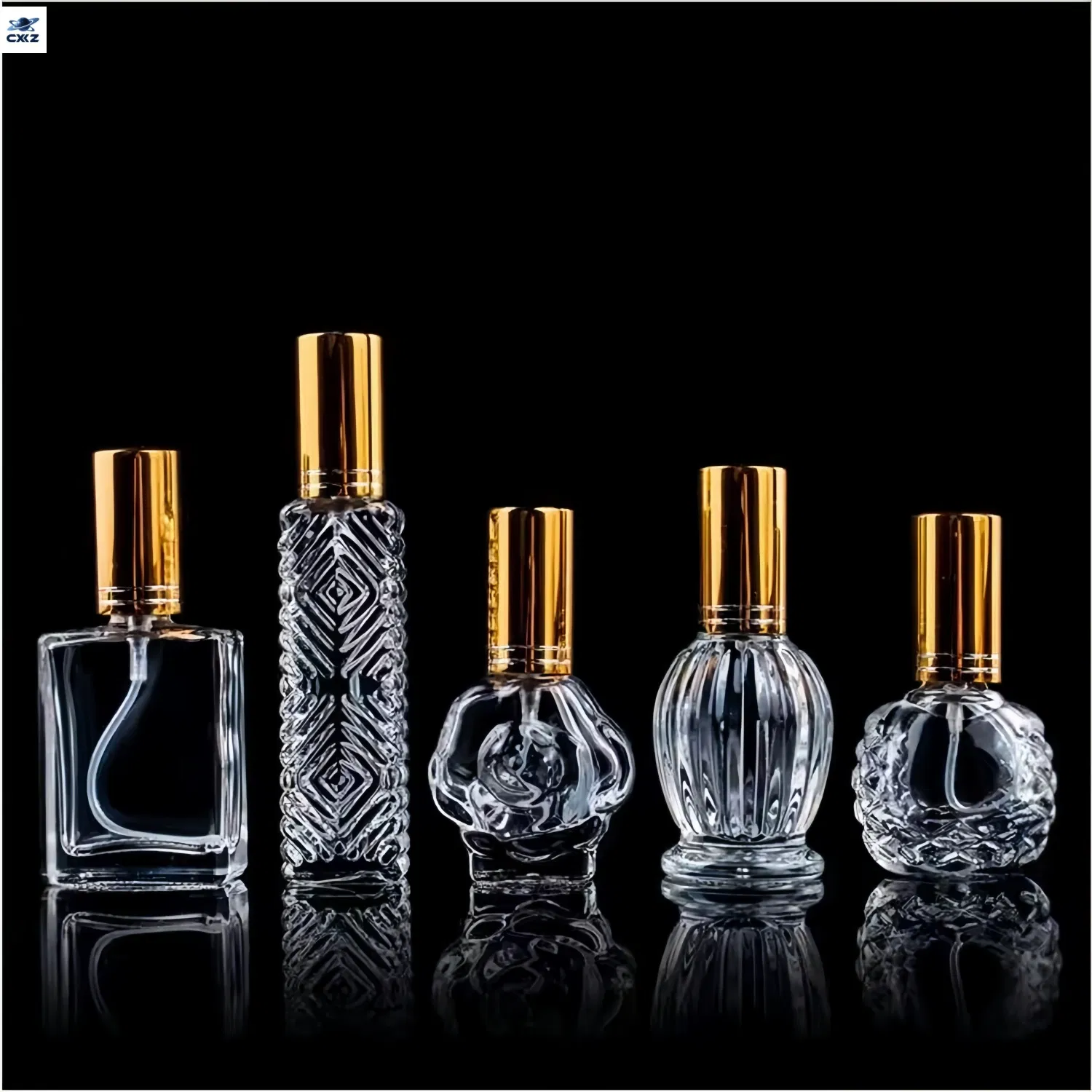 Special Geometric Design Screen Printed Clear Glass Roller Bottle 3ml 6ml 8ml 10ml Small Perfume &amp; Essential Oil for Screw Cap