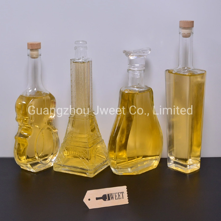 Custom 700ml 750ml Glass Vodka Bottle Whisky Brandy Tequila Glass Bottle Gin Liquor Spirits Glass Bottle