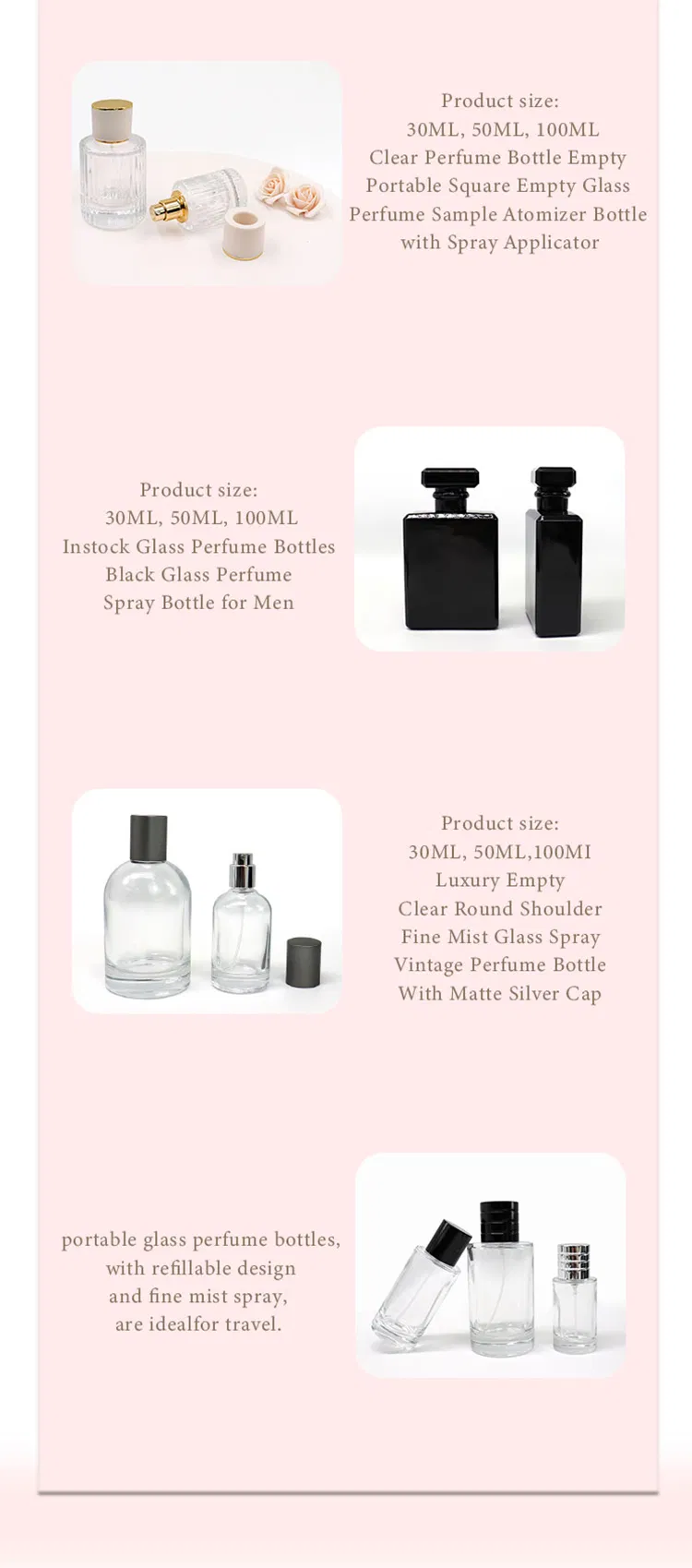 50ml Glass Perfume Spray Bottle