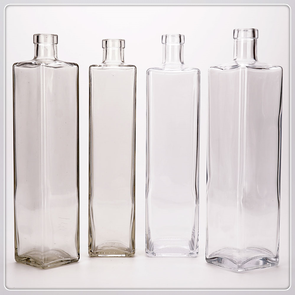 Large 1750ml Glass Alcohol Bottle with Frost Finish and Screw Cap Closure