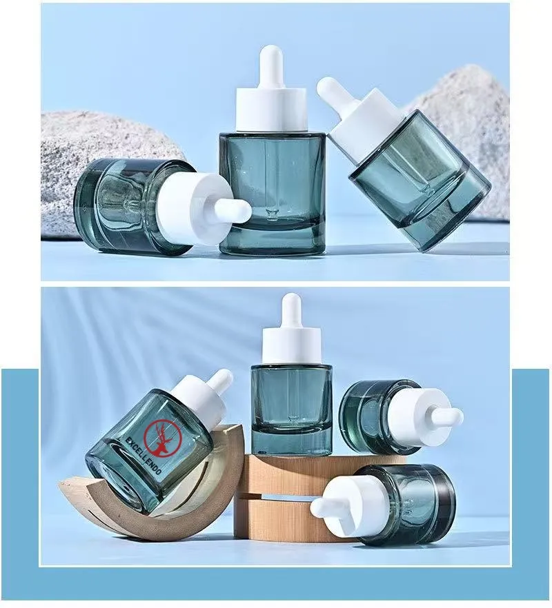 Thick Base Flat Shoulder Dropper Bottle Serum Bottle