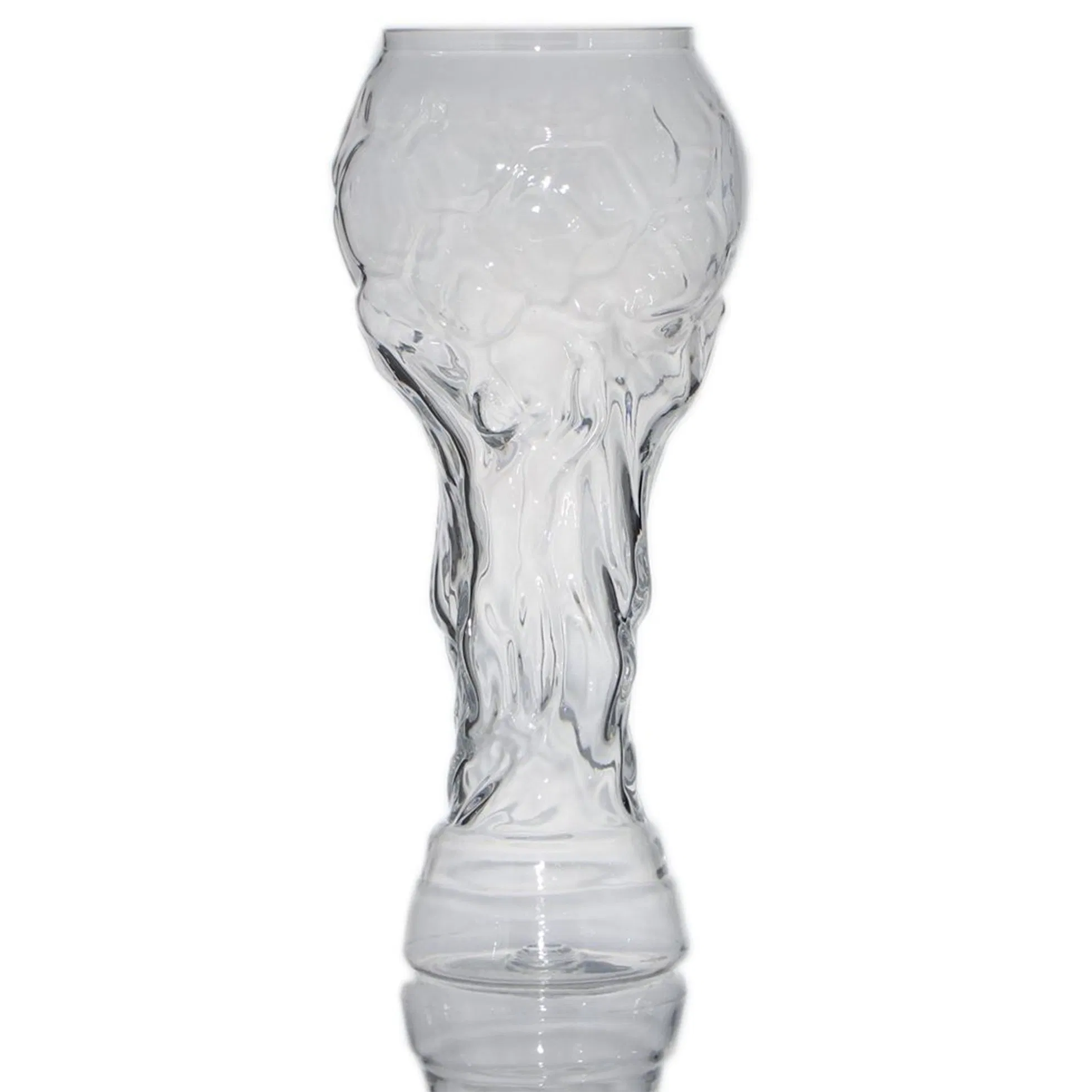 Hot Sale Football Embossed Design Football Worlds Cup Bar Beer Glass Irregular Shapes Beer Glass Bottle