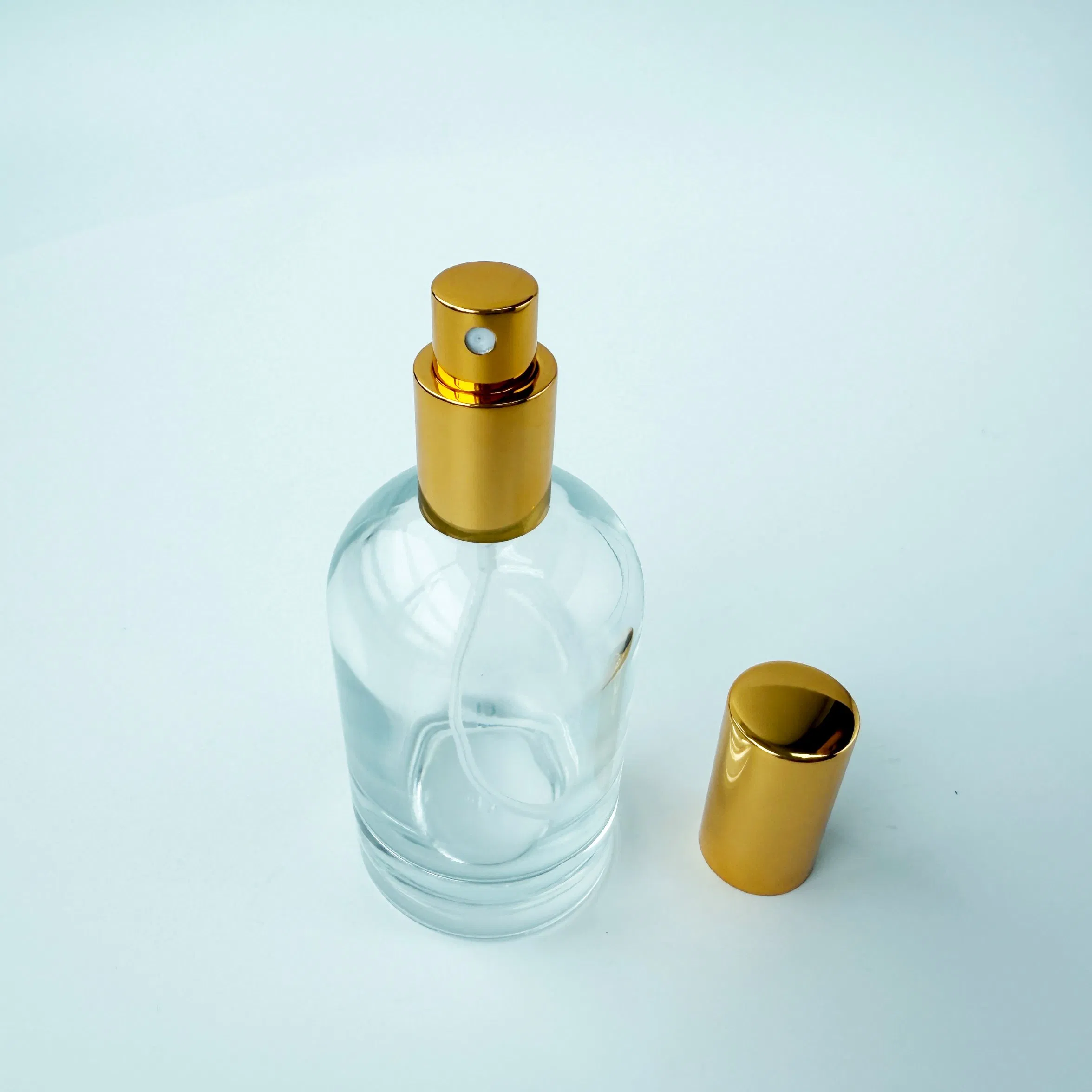 100ml Barrel Clear Round Shoulder Heavy Thick Base Body Perfume Glass Face Mist Bottle
