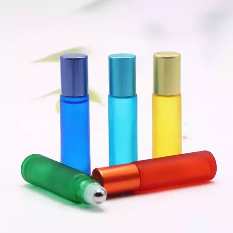 High Quality Rainbow Colored 10ml Bottle Glass Cuticle Deodorant Plastic Large Roll on Bottle Box