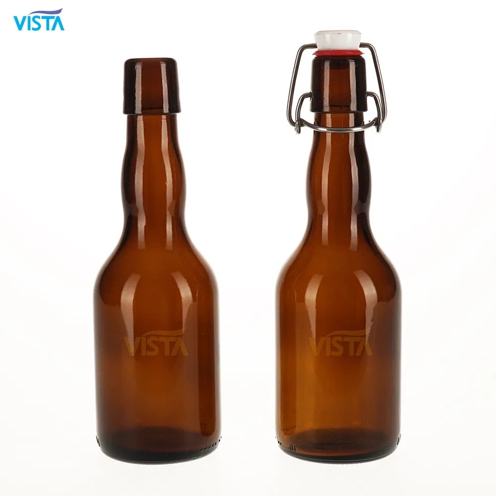 330ml Amber, Flint, Emerald Green Beer Glass Bottle with Crown Cap Wholesale Normal Shape and Ordinary Design Customized Logo