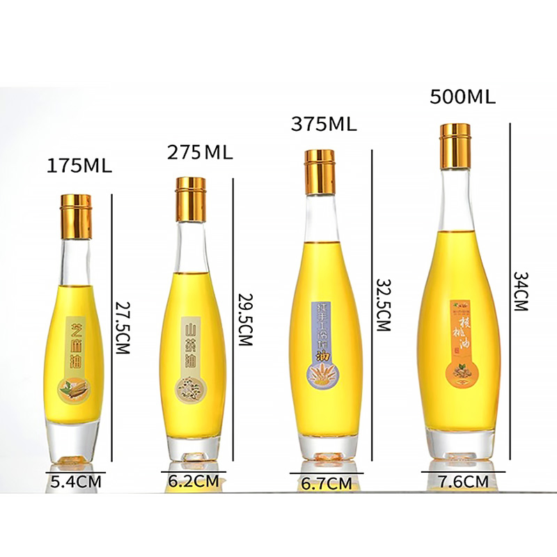 175ml Luxury Slim Glass Oil Bottle with Thick Base for Wholesale