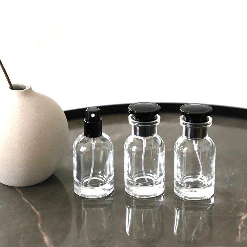 Thick Base Empty Glass Perfume Bottle with Lids OEM ODM
