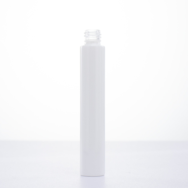 10ml Thick Bottom Portable Refillable Thin Round Perfume Oil Glass Bottle Matte Frosted White Glass Roll on Bottle with Roller Ball Aluminum Gold Lid