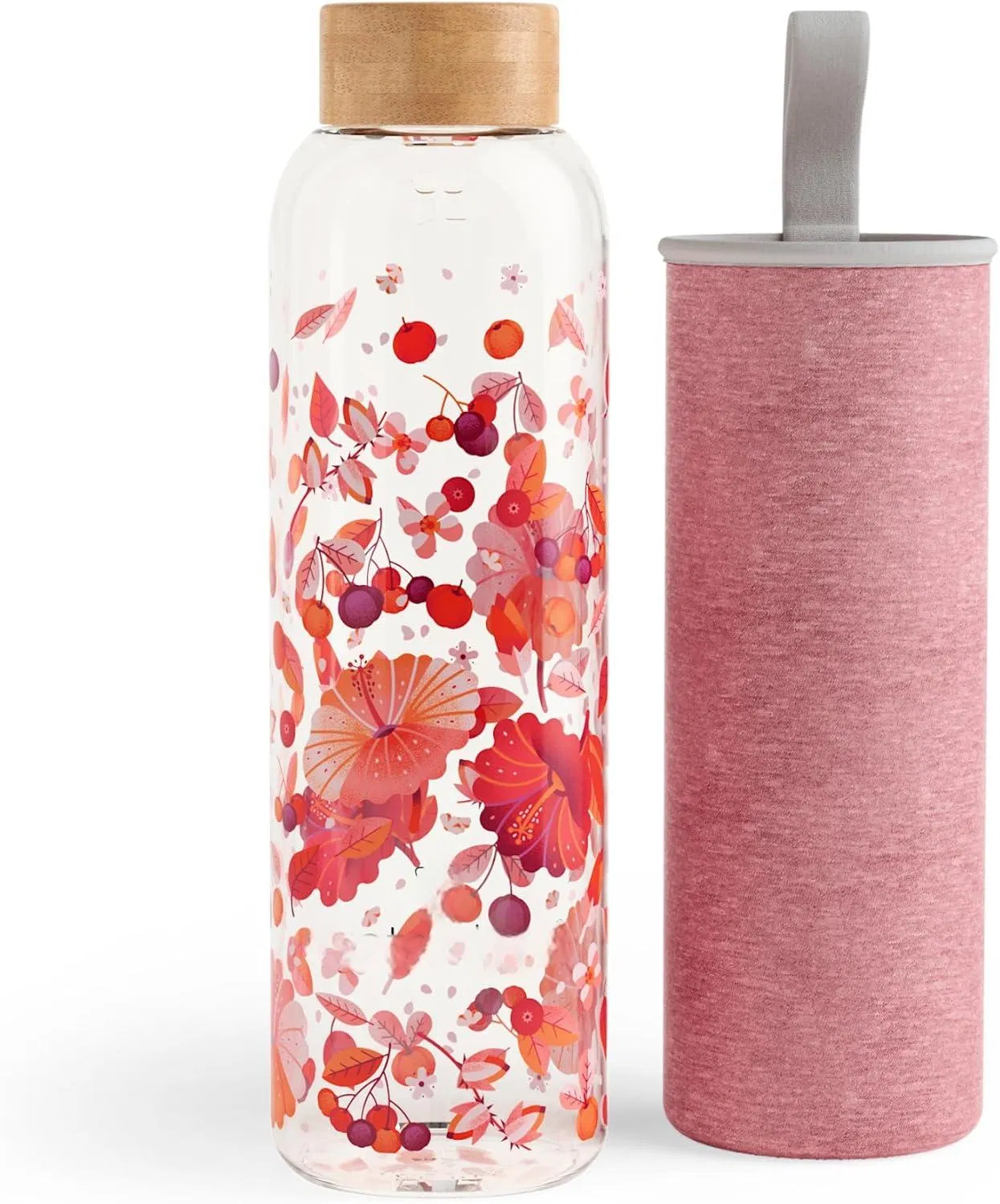 Wholesale OEM ODM Customised 250ml 600 Ml Lightweight Leak-Proof Glass Bottle with Neoprene Case