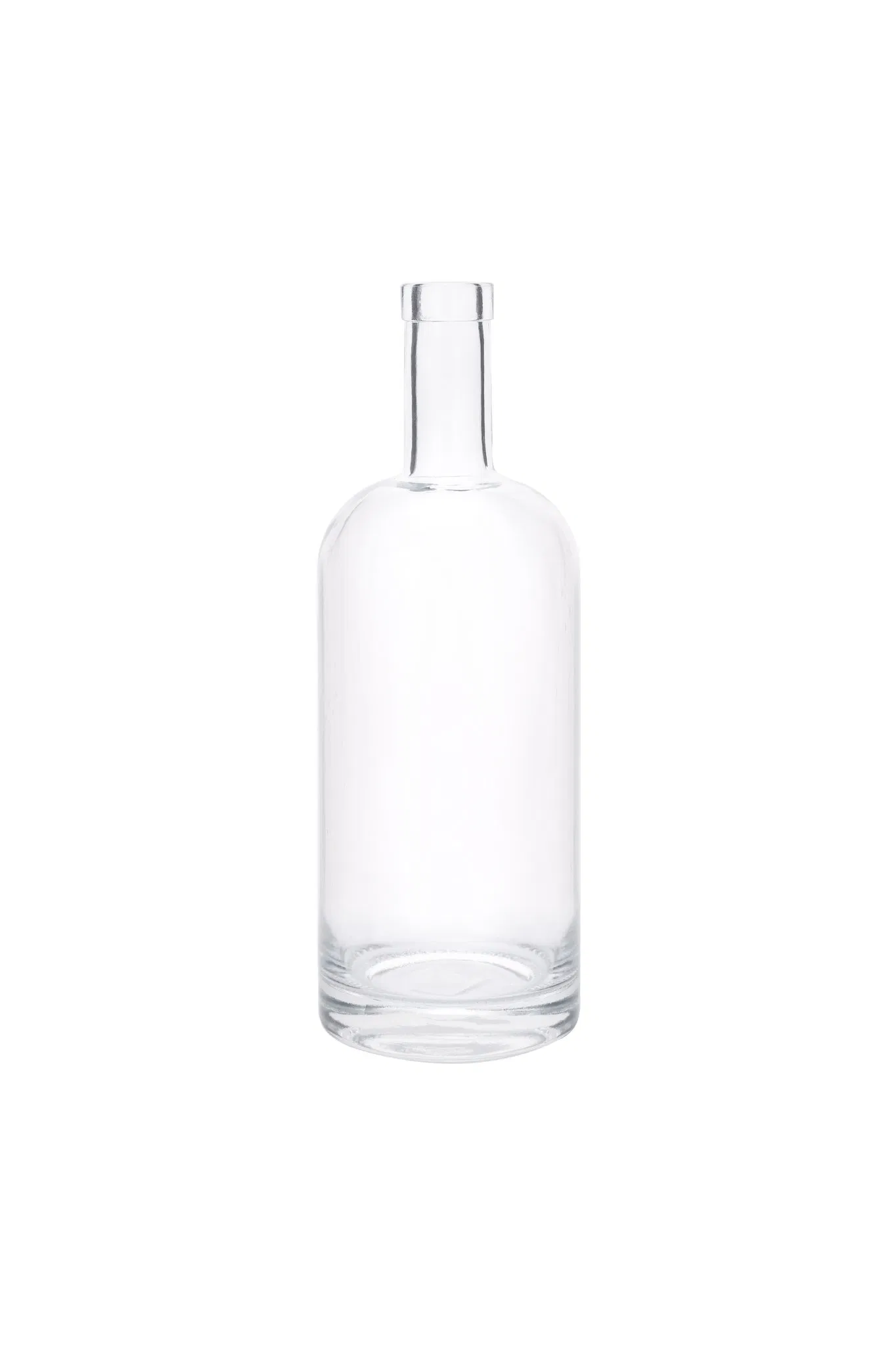 Tall Neck Luxury Whiskey Vodka 100ml 375 Ml 500ml 750ml Spirits Liquor Glass Bottle with Flat Shoulder Bamboo Stopper Cork