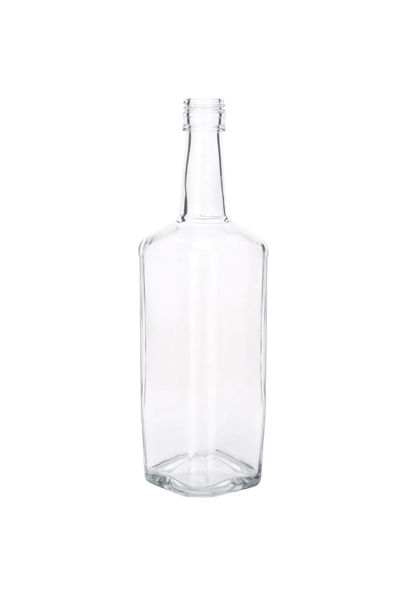 Tall Neck Luxury Whiskey Vodka 100ml 375 Ml 500ml 750ml Spirits Liquor Glass Bottle with Flat Shoulder Bamboo Stopper Cork