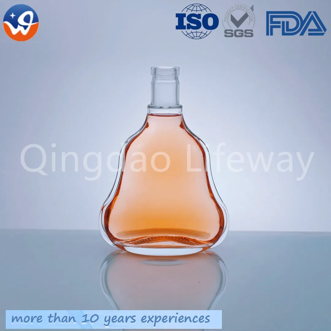 Custom Embossed Whiskey Gin Tequila Rum Mezcal for Flat Surface 500ml 700ml 750ml 1000ml Glass Spirits Bottle