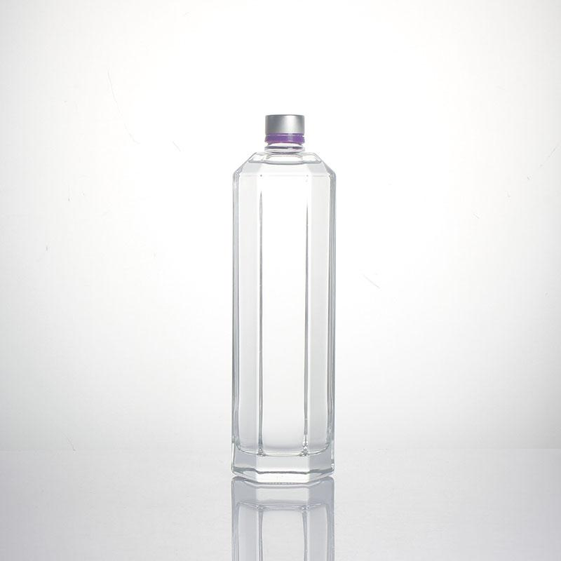 Luxury Like Hexagonal 500ml Square Glass Liquor Bottle