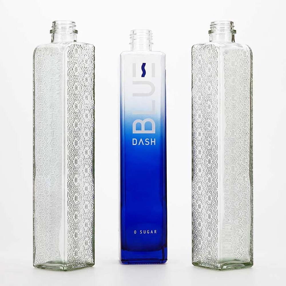 Vista Wholesale Custom 750ml 1000ml Mini Square Wine Spirit Liquor Whisky Vodka Rum Glass Bottle with Logo Hot Stamping