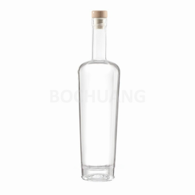 Tall Neck 700ml 750ml Glass Liquor Spirit Bottles for Whiskey Brandy Vodka Gin Rum