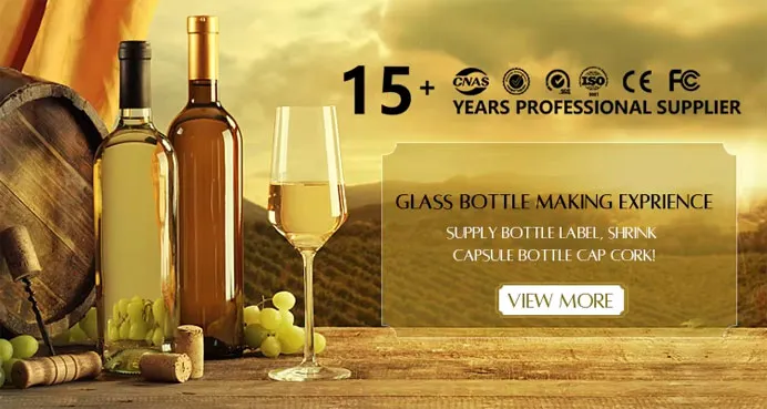 Wholesale 750ml Empty Shape Glass Wine Bottle