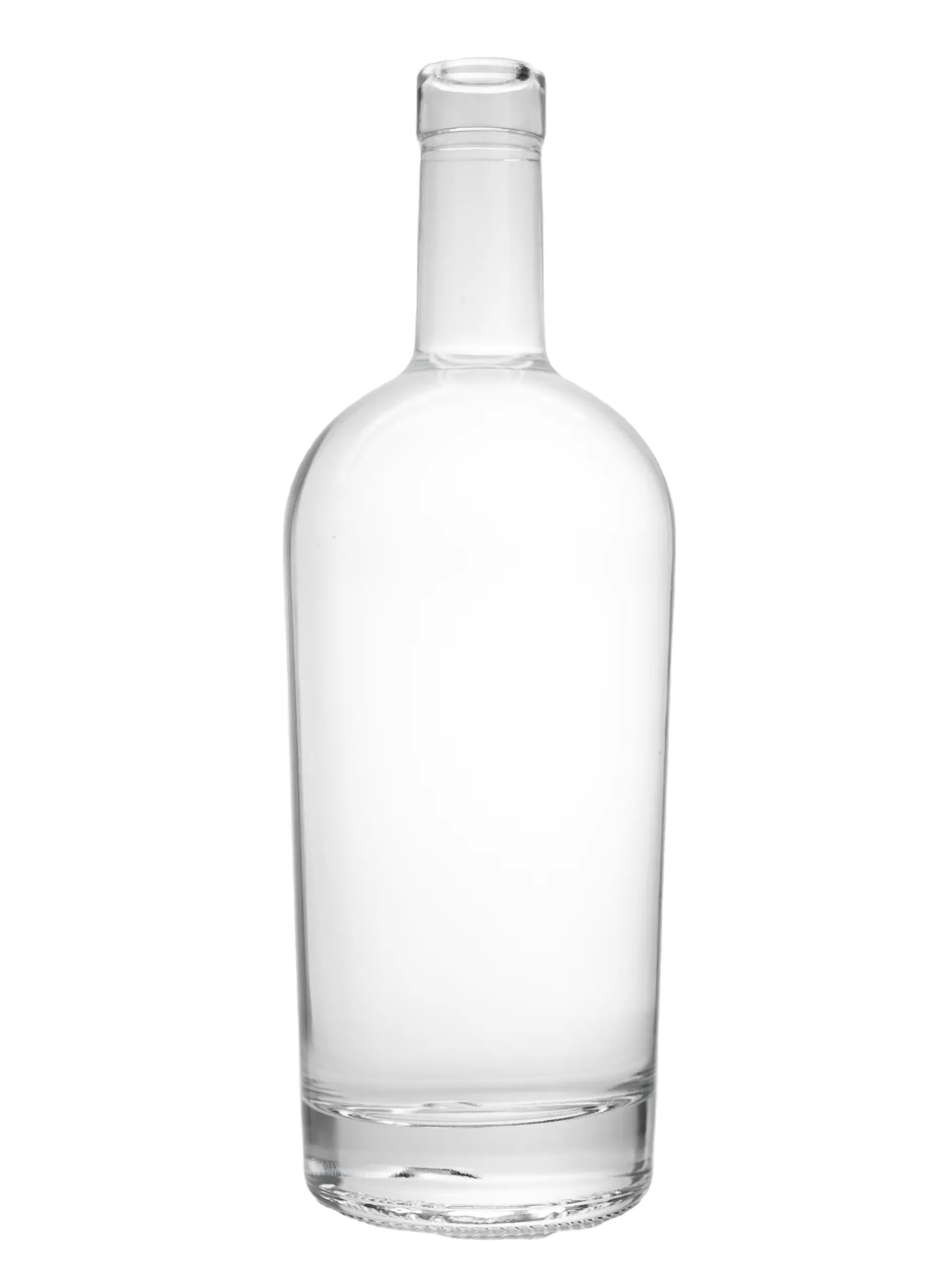 375ml 700ml 750ml Glass Gin Bottle with Cork in Extra Flint Glass