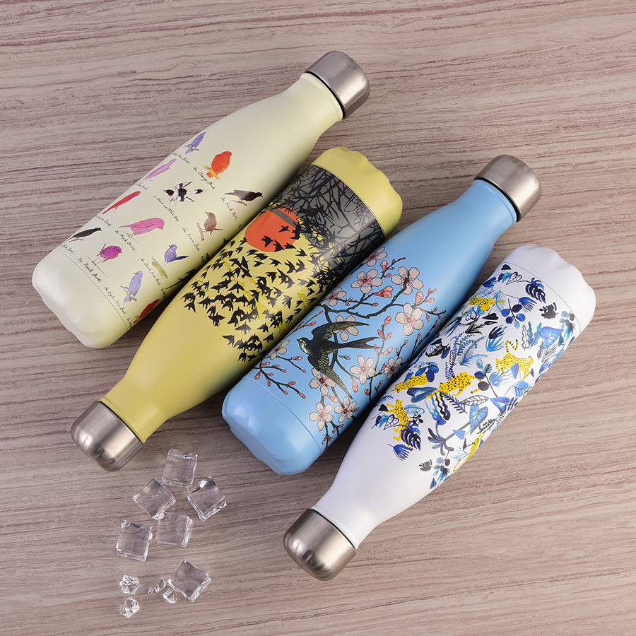 17oz 500ml Water Small Neck Shape Leakproof Pop Top Stainless Steel Custom Bottle