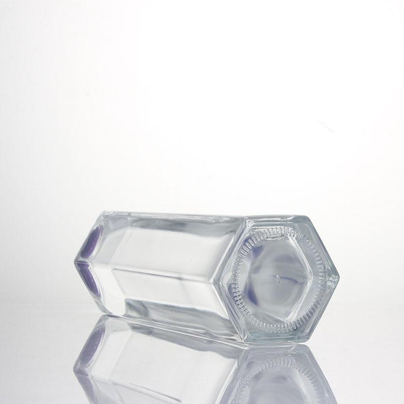 Luxury Like Hexagonal 500ml Square Glass Liquor Bottle