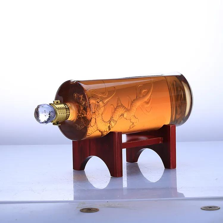 Extra White Flint 1000ml Liquor Bottles Dragon Empty Vodka Sprits Glass Bottle