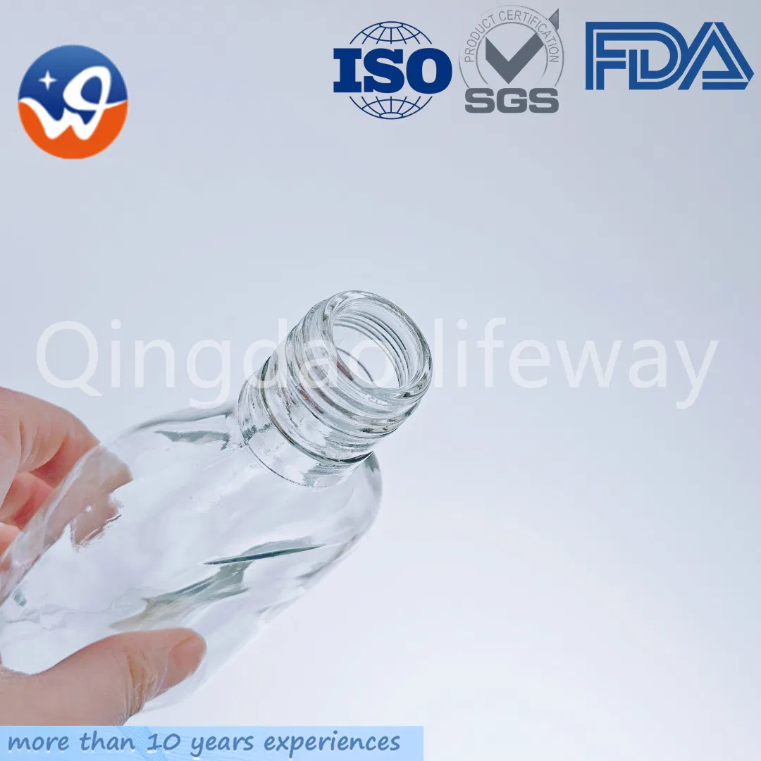 Wholesale Lightweight Flat Empty Crystal White Glass Whiskey Tequila Rum Vodka Glass Liquor Bottle