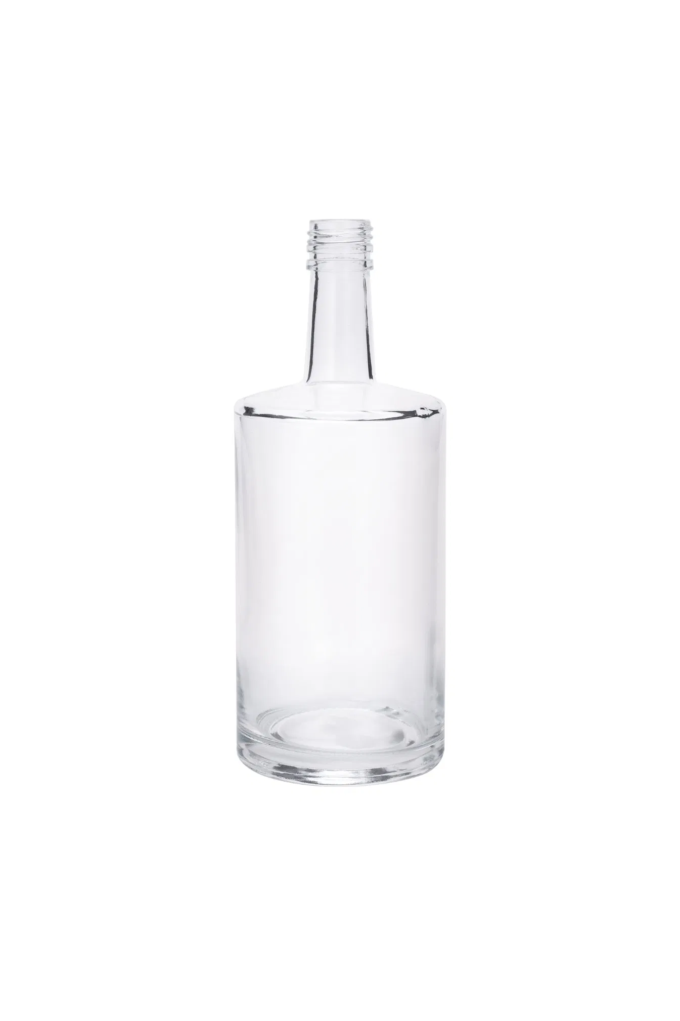 Tall Neck Luxury Whiskey Vodka 100ml 375 Ml 500ml 750ml Spirits Liquor Glass Bottle with Flat Shoulder Bamboo Stopper Cork