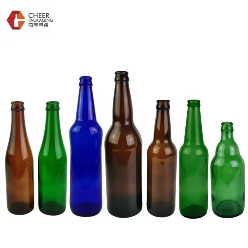 200ml 275ml 330ml 500ml 640ml 650ml Flint Amber Green Glass Beer Bottles