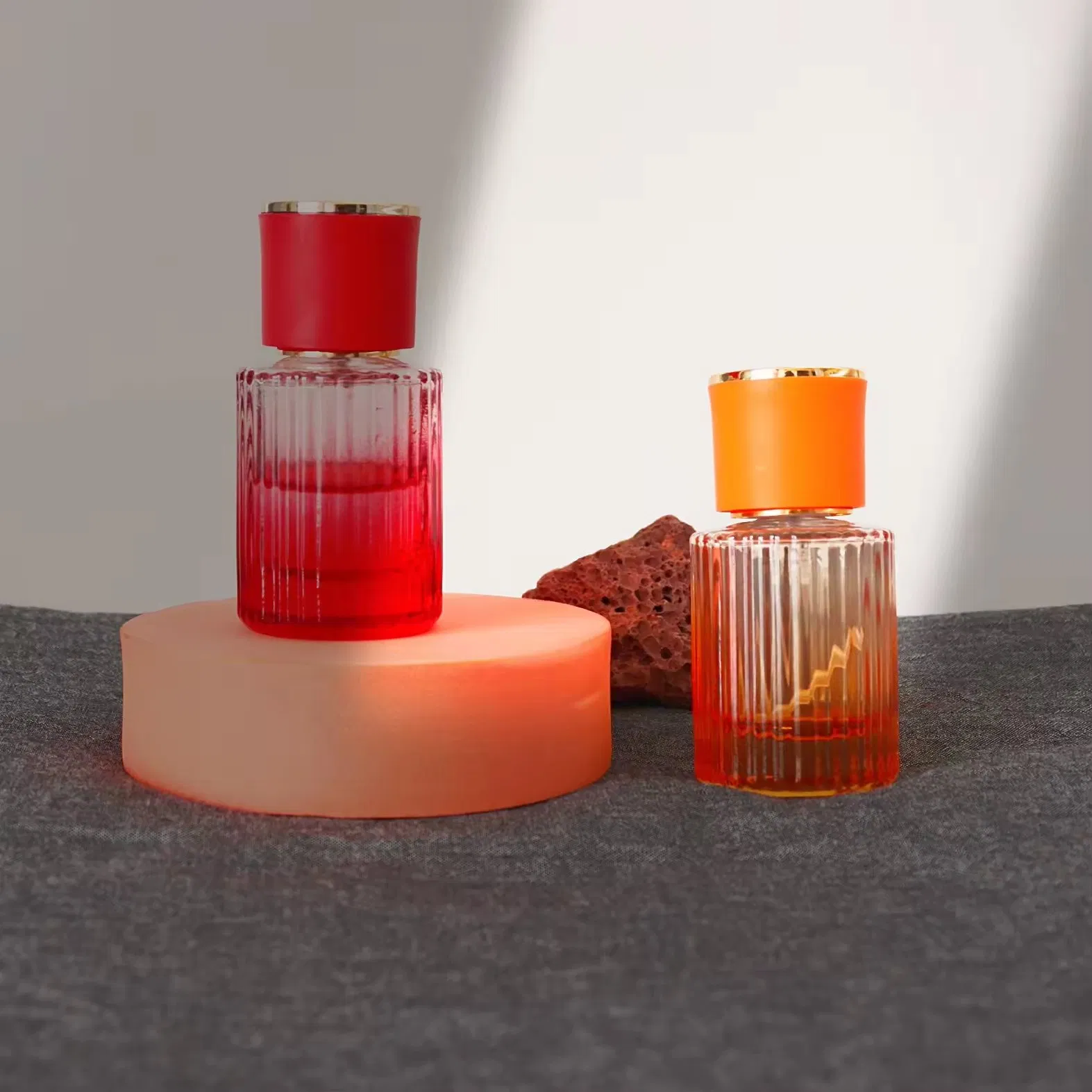 Spot Bayonet Perfume Bottle 30ml Square Colored Glass Bottle 50ml Perfume Bottle