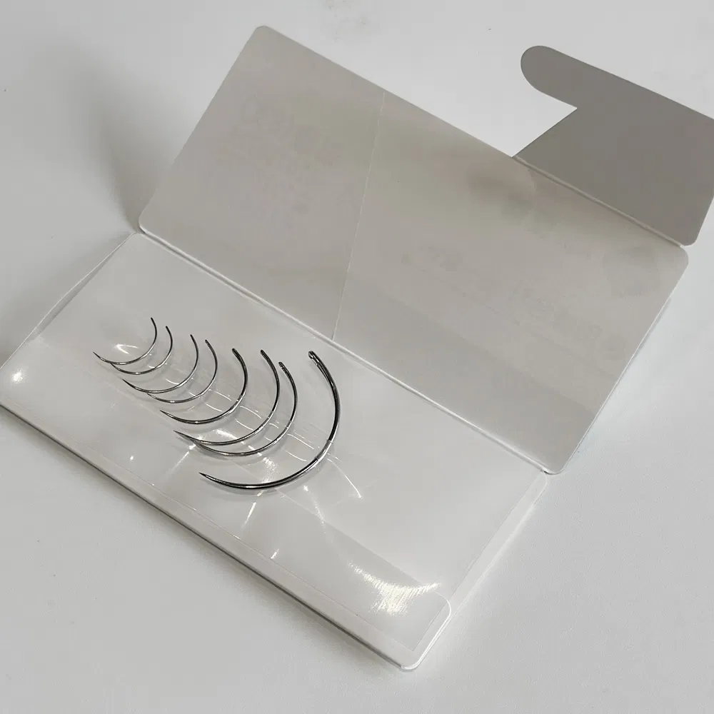 Disposable Stainless Steel Eyed Suture Needles - Sterile 8-Pack for Use in Abdominal and Pelvic Surgical Procedures