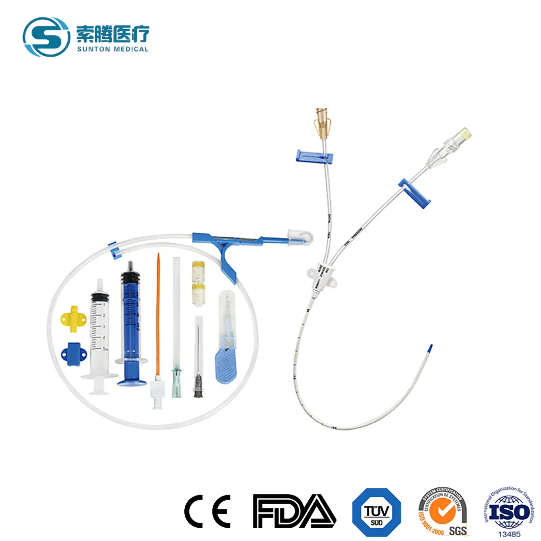 Sunton Manufacturer Price Surgical Sterile CVC Catheter Central Venous Catheterization Kit Wholesale Custom Cheap Price China Antimicrobial CVC Catheter Set