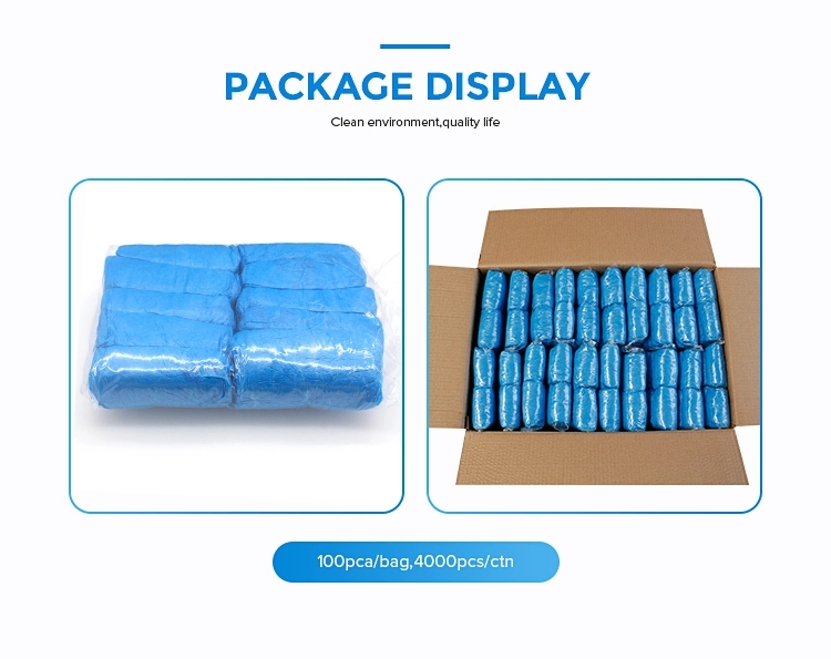 Disposable Medical/Hospital/Industry/SMS/PP/PE/CPE/Plastic Nonwoven Shoe Cover, Waterproof Protective Shoe Cover