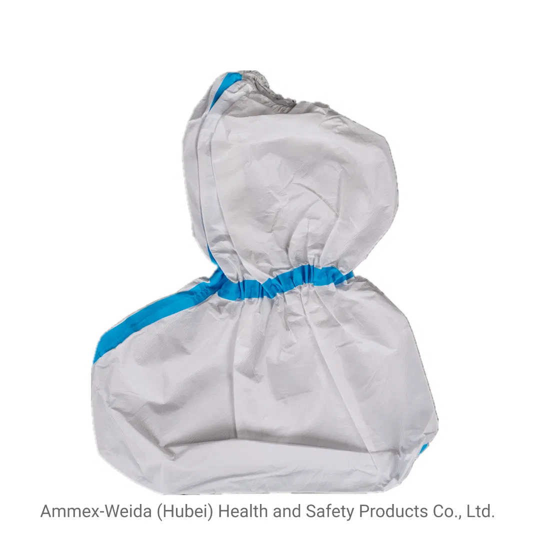 Medical Protective Disposable Use Microporous Boot Cover with Blue Adhesive Tape
