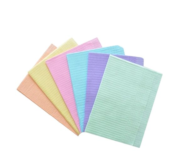 Disposable Dental Bibs PP Soft Waterproof Material, for Patient, Home Care, Travel, and Clinical Use, 100PCS/Pack