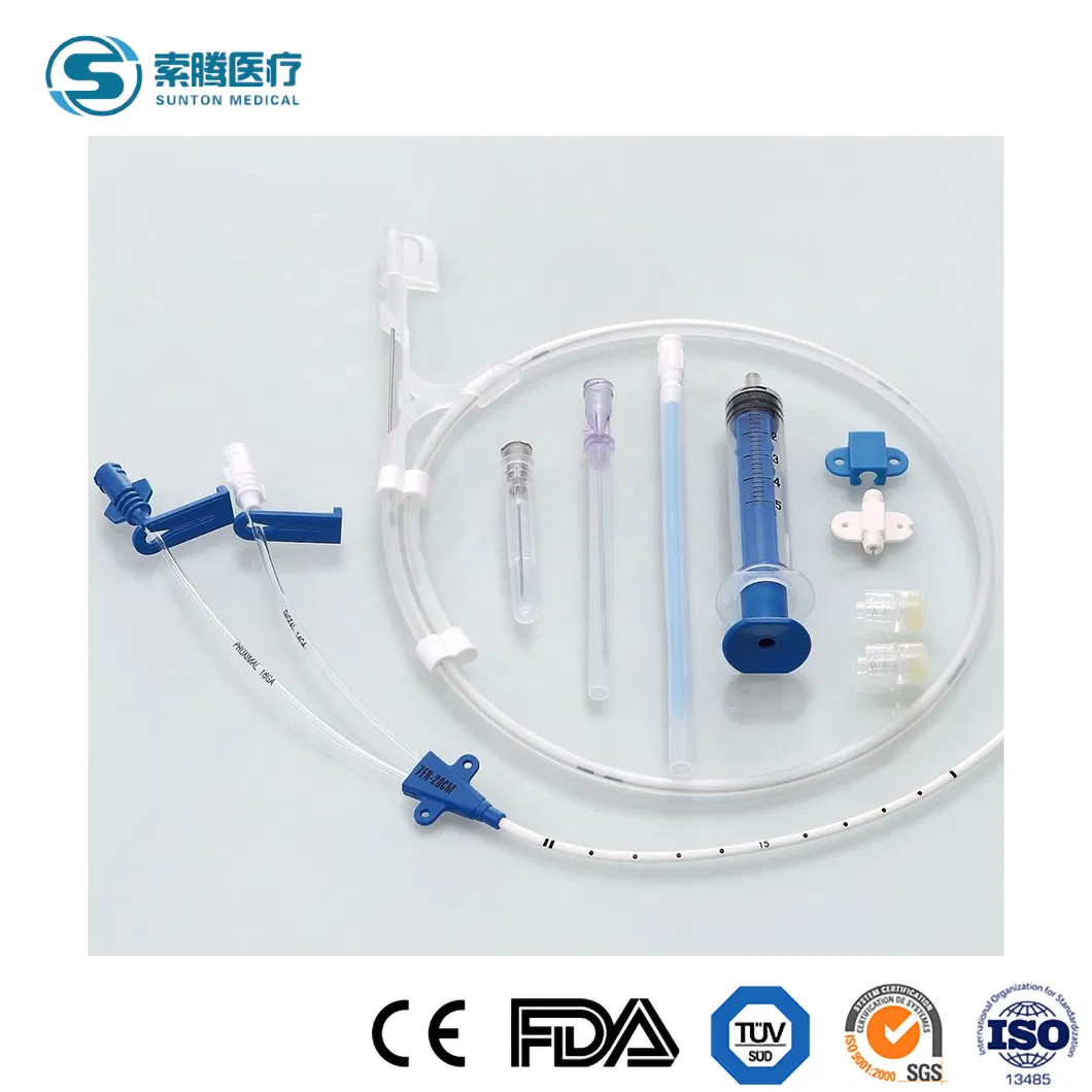 Sunton High-Quality China Surgical Double Lumen CVC Catheter Kit Suppliers Disposable Medical Triple Lumen Central Venous Catheter CVC Catheter Kit for Venous