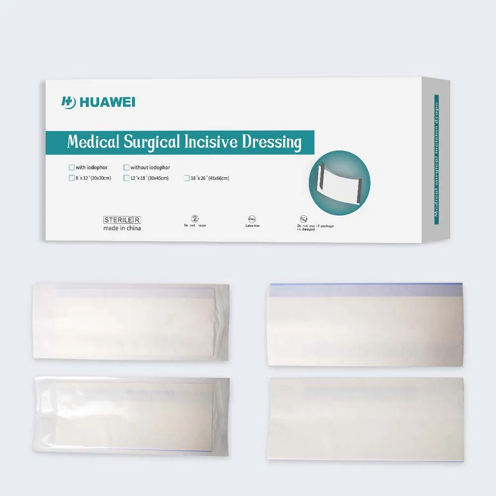 Disposable Surgical Incise Drape Sterile PU Self Adhesive Surgical Incision Protective Film 28*30cm