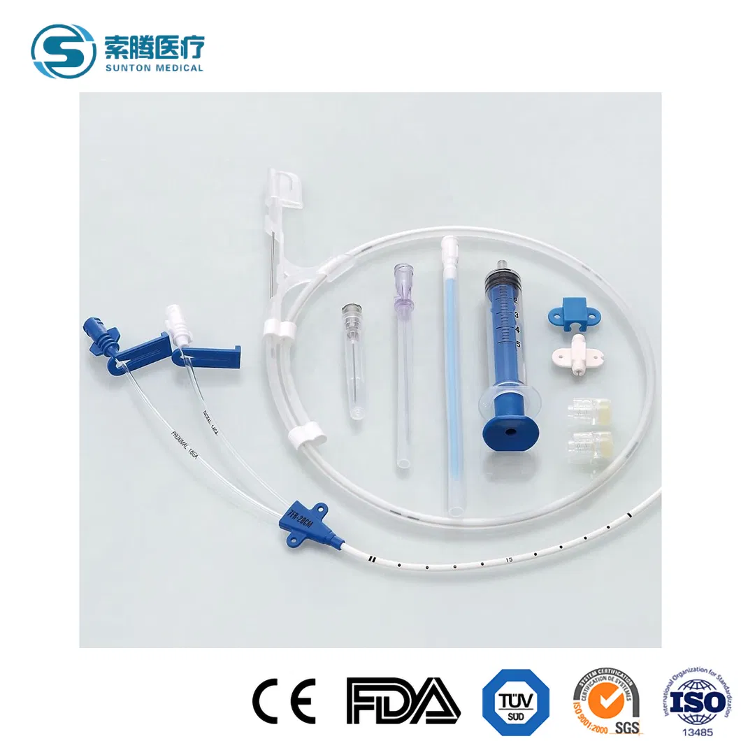 Sunton China Medical Triple Lumen Central Venous Pressure Catheter Kit Supplier /Sterile PVC Material OEM Customized Central Venous Line Kit