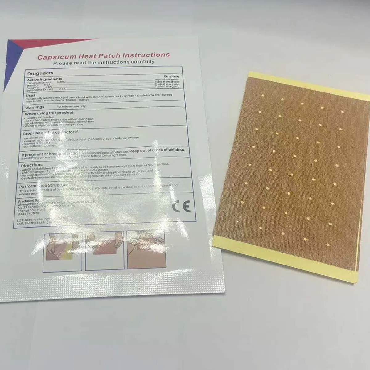 Orange Pain Relief Heat Patch Pack