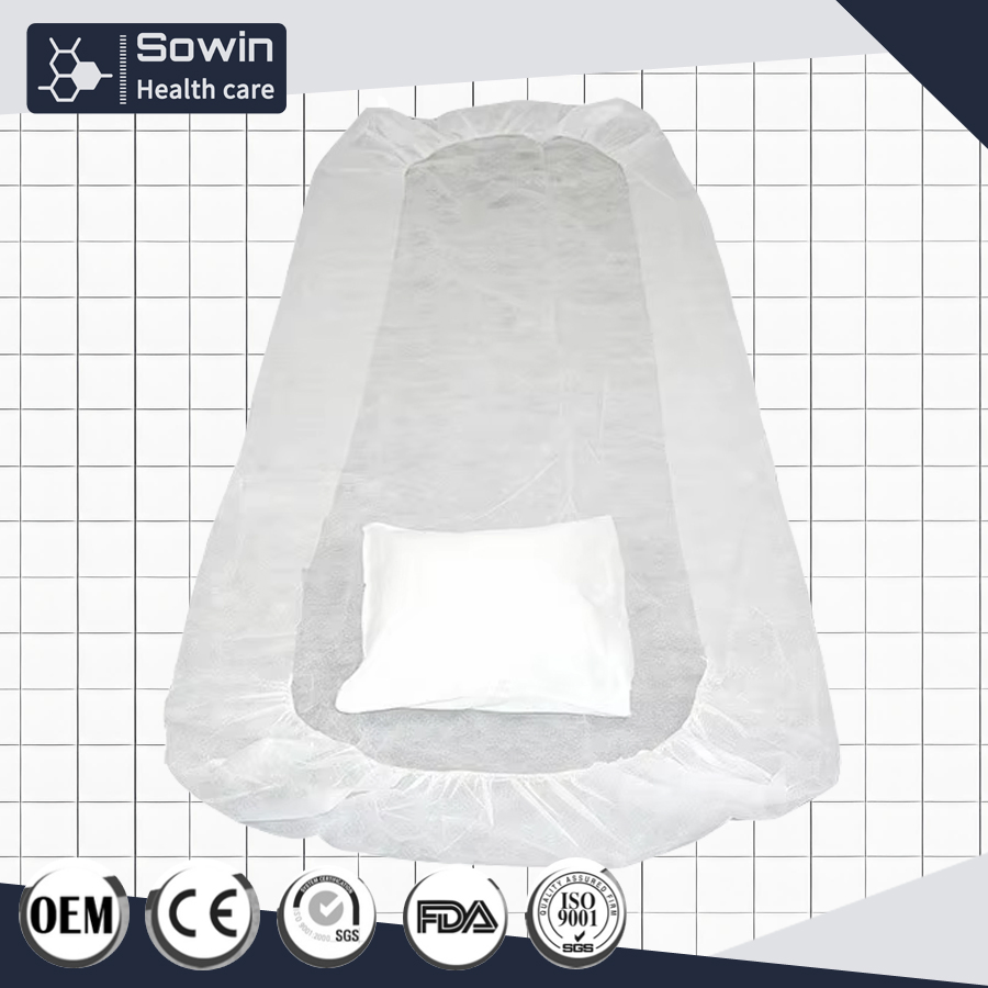 Factory PP Spunbond Non Woven Fabric Disposable Bed Sheet Pillow Covers