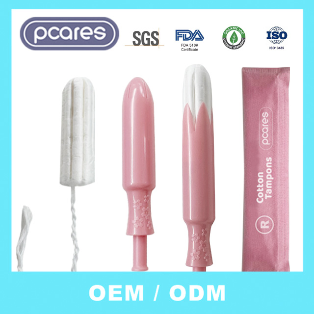 100% Natural Cotton Tampon Disposable Applicator Tampons Private Label Organic Tamponshot Sale Products