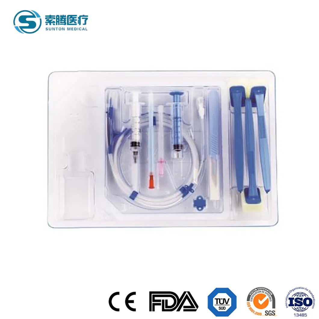Sutton Triple Lumen Peripheral Central Venous Catheter Kit China Sterile Medical Grade CVC Kit Manufacturing Wholesale Custom Double Lumen CVC Catheter Kit