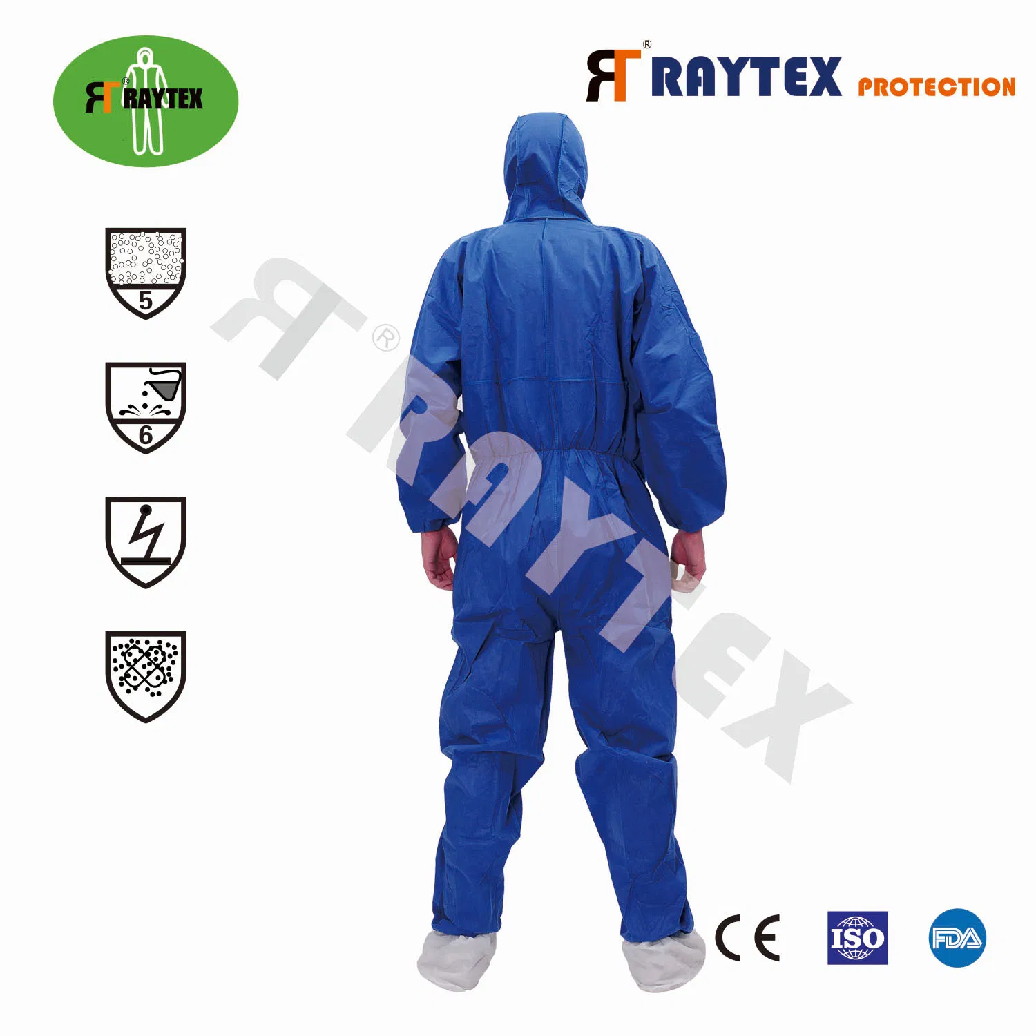High Quality Disposable SMS Coverall for Food Industry Using Nonwoven Disposable Protective Gown Garment Workwear Coat Coverall Blue and White Are Avaliable